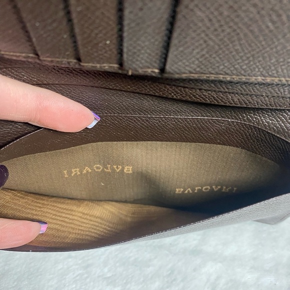 Bulgari Leather Long Wallet-Brown W/COA - Picture 2 of 12